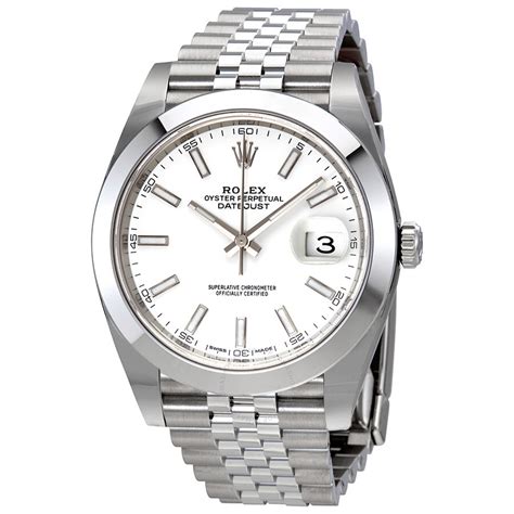 rolex watch datejust ii white dial|Rolex Datejust 41mm 126300.